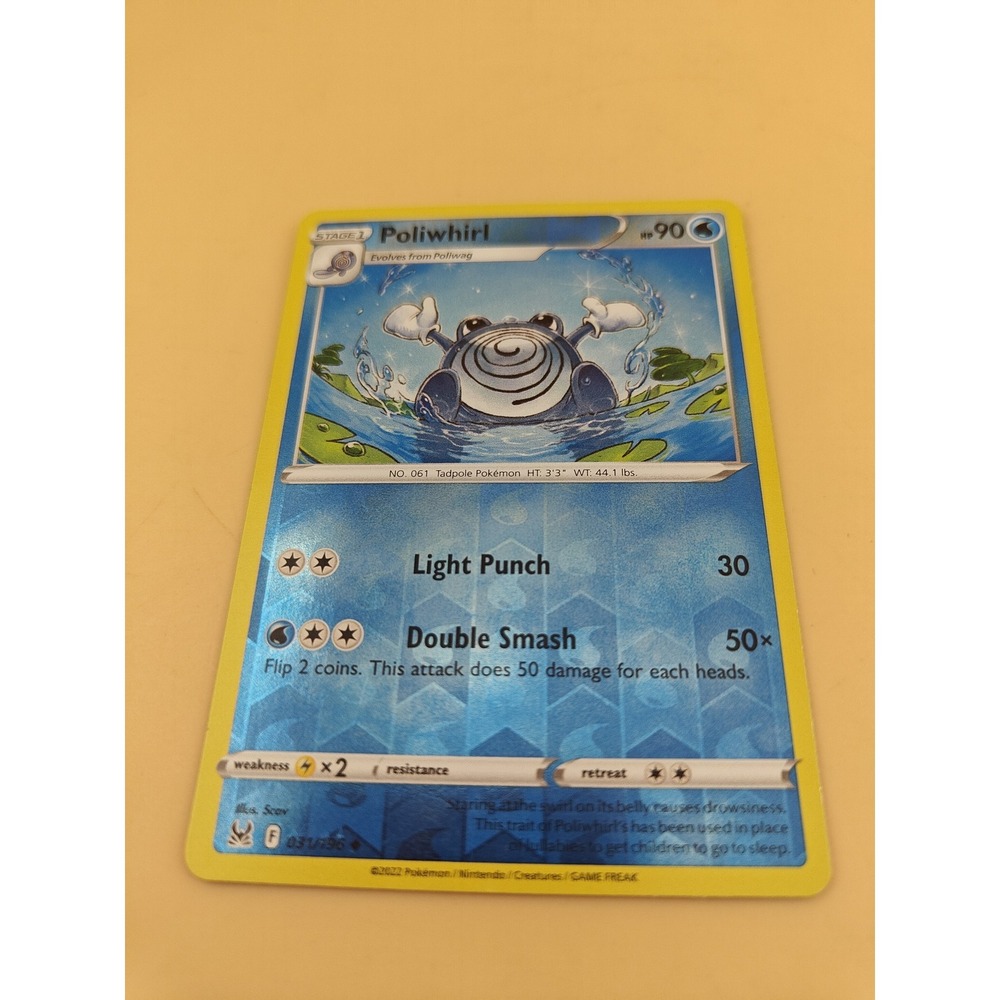 Pokemon Poliwhirl 031/196 Reverse Holo Lost Origin Uncommon NM TCG